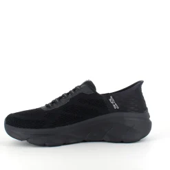 Skechers Knyster - Hallux Valgus|Leddegigt*Sort Slip-ins med strikket overdel og elastiksnøre