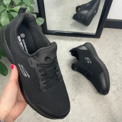 Skechers Esd Fodtøj|Leddegigt*Sort work sko med ESD