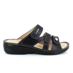 OrtoMed sko Benlængdeforskel|Knyster - Hallux Valgus*Sort skind slip on til knyster