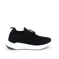 Sygeplejebutikken Sko På Tilbud*Sort slip on sko med strikket overdel og god stødabsorbering