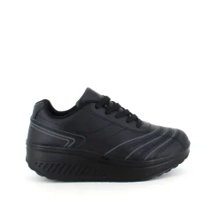 Sygeplejebutikken Sko På Tilbud*Sort sportssko med svangstøtte og gængesål.