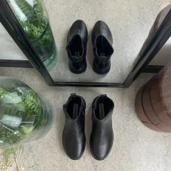 Sygeplejebutikken Kort Støvle Dame|Vinterstøvler Damer*Sort støvle med lynlås