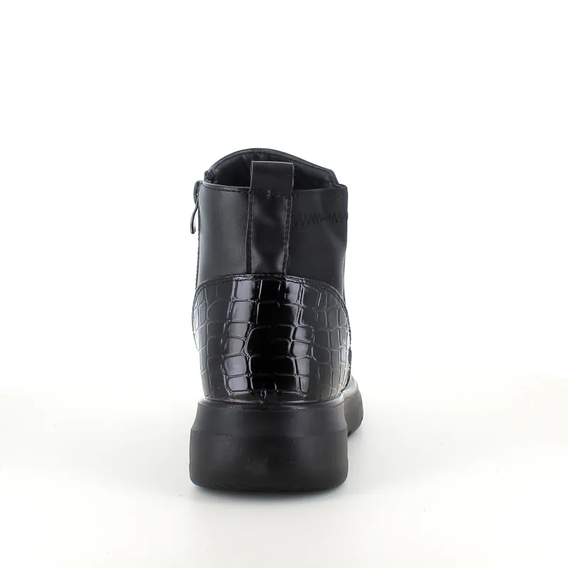 Sygeplejebutikken Kort Støvle Dame|Vinterstøvler Damer*Sort støvle med lynlås