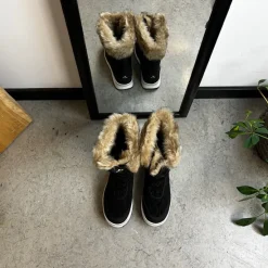 Whistler Billige Vinter Støvler|Vinterstøvler Damer*Sort vandtæt vinterstøvle fra med pels kant