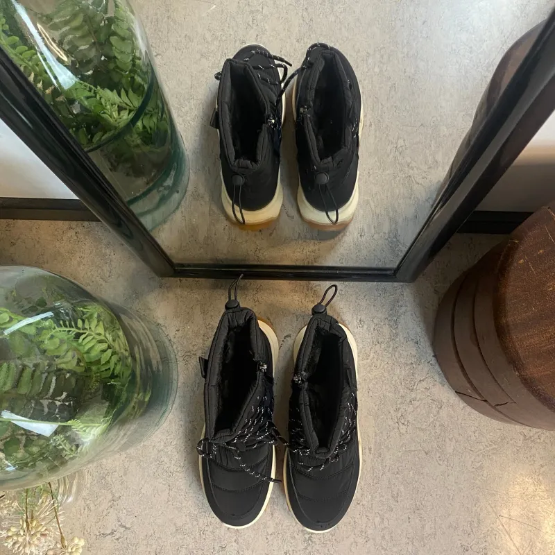 Sygeplejebutikken Billige Vinter Støvler|Vinterstøvler Damer*Sort vinterstøvle med lækkert blødt for