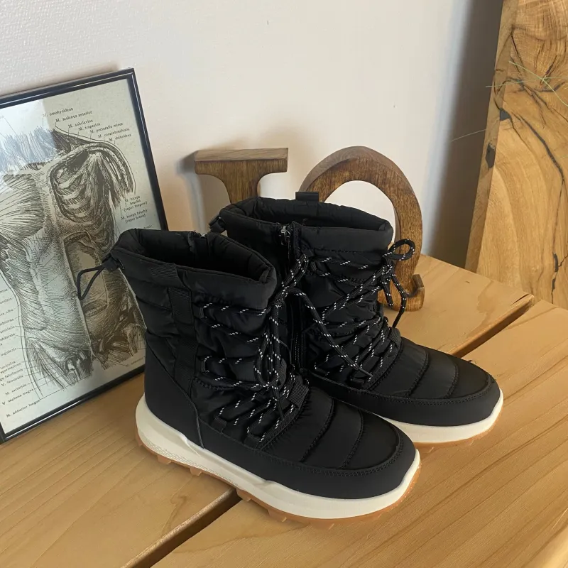 Sygeplejebutikken Billige Vinter Støvler|Vinterstøvler Damer*Sort vinterstøvle med lækkert blødt for