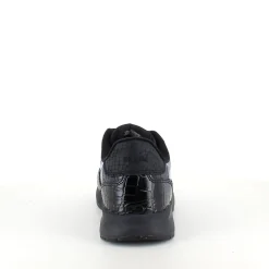 Woden Overgangssko|Sko Med Ekstra Svangstøtte*Sort sko i krokodillelook