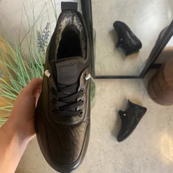 Sygeplejebutikken Billige Vinter Støvler|Sorte Støvletter*Sorte herresko, lette at træde i.