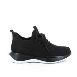 Sygeplejebutikken Sko På Tilbud*Sorte strikkede slip on sko med en fast kant i åbningen.