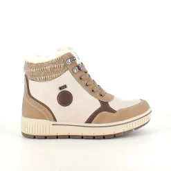 Sygeplejebutikken Kort Støvle Dame|Vinterstøvler Damer*Taupe vinterstøvle med snørebånd