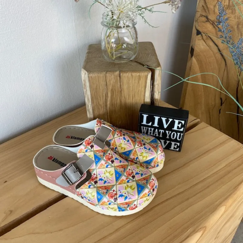 Sygeplejebutikken Clogs|Træsko Dame Modeller*Træsko med blomsterprint