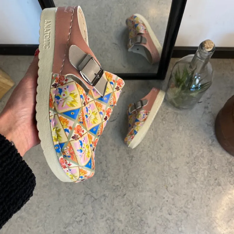 Sygeplejebutikken Clogs|Træsko Dame Modeller*Træsko med blomsterprint