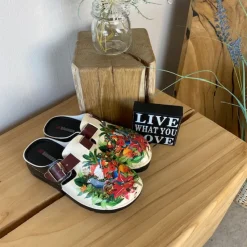 Sygeplejebutikken Clogs|Træsko Dame Modeller*Træsko med papegøjeprint