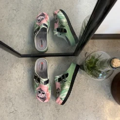 Sygeplejebutikken Clogs|Træsko Dame Modeller*Træsko med print en cool kat