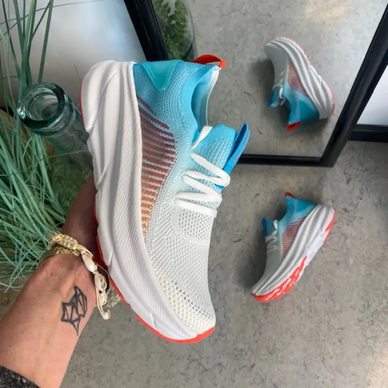 Rugged gear Sko På Tilbud*Turkis/hvid Step-on sko fra