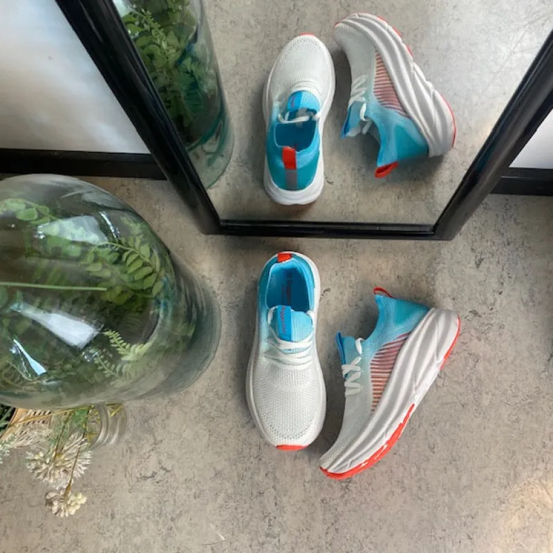 Rugged gear Sko På Tilbud*Turkis/hvid Step-on sko fra