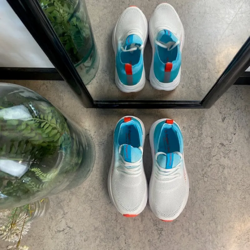 Rugged gear Sko På Tilbud*Turkis/hvid Step-on sko fra