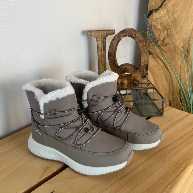 CMP Knyster - Hallux Valgus|Diabetes Fødder*Vandafvisende beige vinterstøvle fra med elastiksnøre