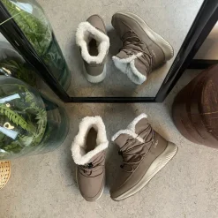 CMP Knyster - Hallux Valgus|Diabetes Fødder*Vandafvisende beige vinterstøvle fra med elastiksnøre