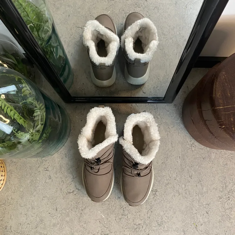 CMP Knyster - Hallux Valgus|Diabetes Fødder*Vandafvisende beige vinterstøvle fra med elastiksnøre