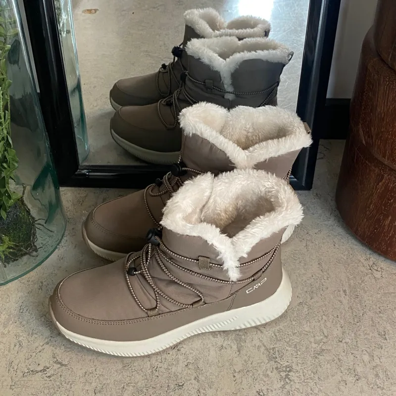 CMP Knyster - Hallux Valgus|Diabetes Fødder*Vandafvisende beige vinterstøvle fra med elastiksnøre