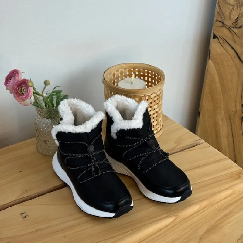 CMP Knyster - Hallux Valgus|Diabetes Fødder*Vandafvisende sort vinterstøvle fra med elastiksnøre