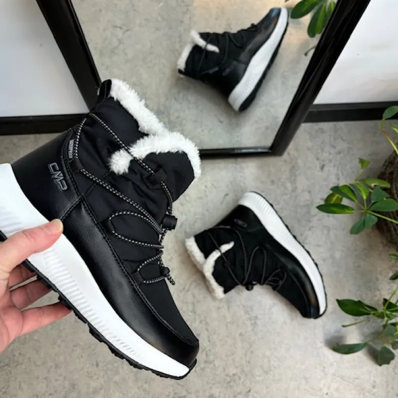 CMP Knyster - Hallux Valgus|Diabetes Fødder*Vandafvisende sort vinterstøvle fra med elastiksnøre