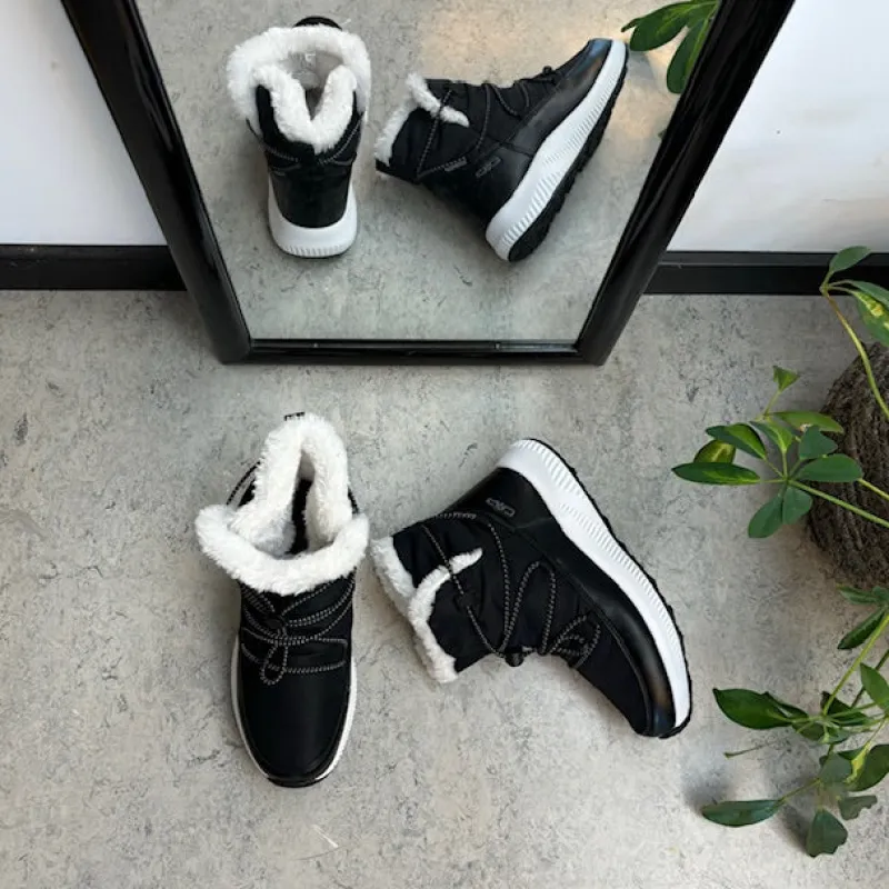 CMP Knyster - Hallux Valgus|Diabetes Fødder*Vandafvisende sort vinterstøvle fra med elastiksnøre