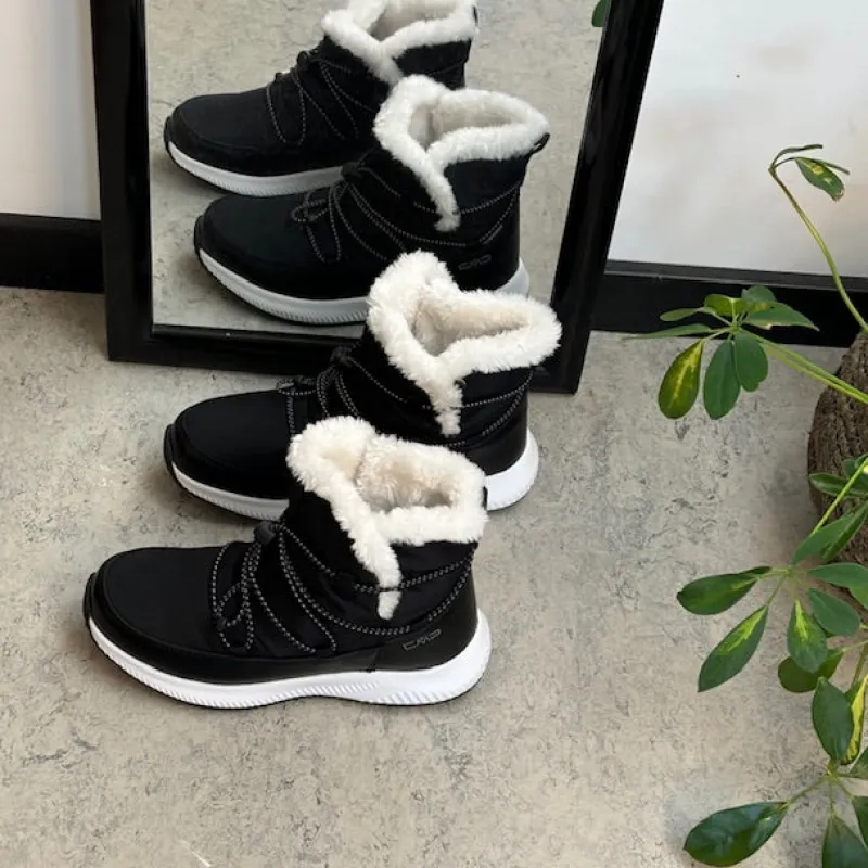 CMP Knyster - Hallux Valgus|Diabetes Fødder*Vandafvisende sort vinterstøvle fra med elastiksnøre