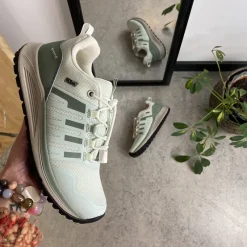 Green Comfort Overgangssko|Sko Til Brede Fødder Og Høj Vrist*Vandtæt, mintgrøn letvægtssko fra med god svangstøtte.