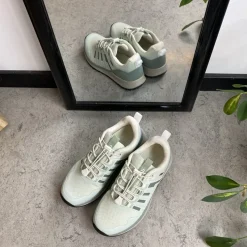 Green Comfort Overgangssko|Sko Til Brede Fødder Og Høj Vrist*Vandtæt, mintgrøn letvægtssko fra med god svangstøtte.