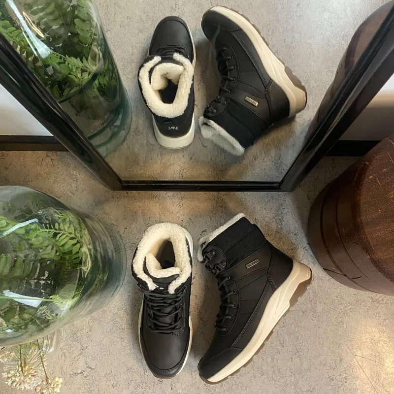 Whistler Billige Vinter Støvler|Vinterstøvler Damer*Vandtæt, sort vinterstøvle med fleece for