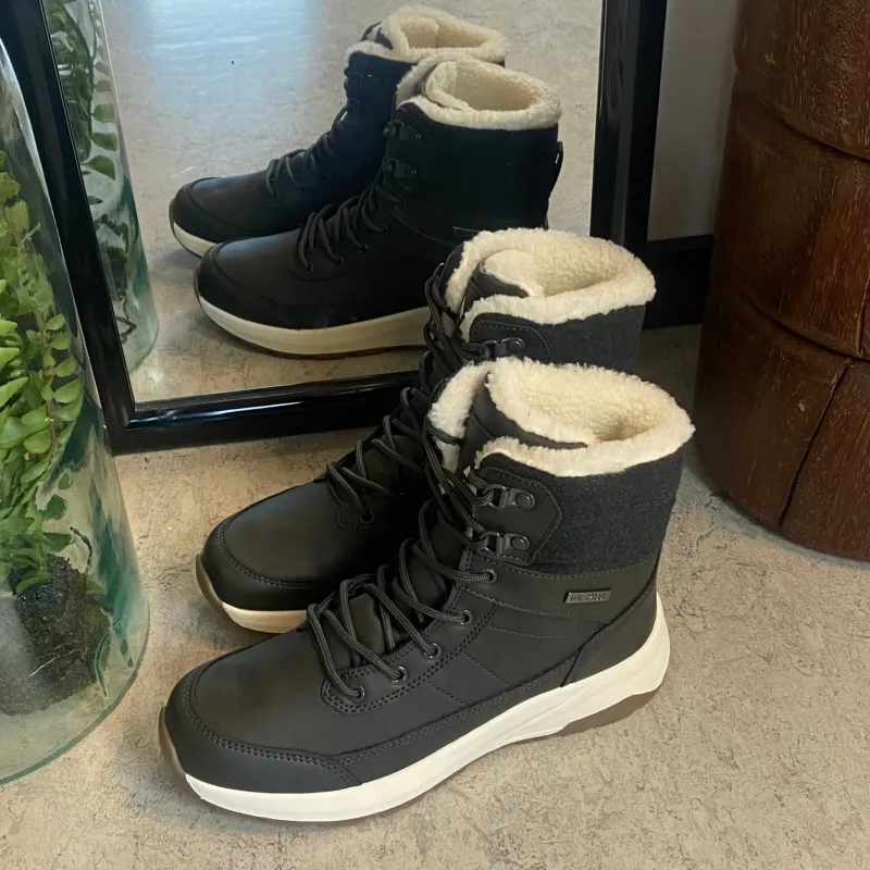 Whistler Billige Vinter Støvler|Vinterstøvler Damer*Vandtæt, sort vinterstøvle med fleece for