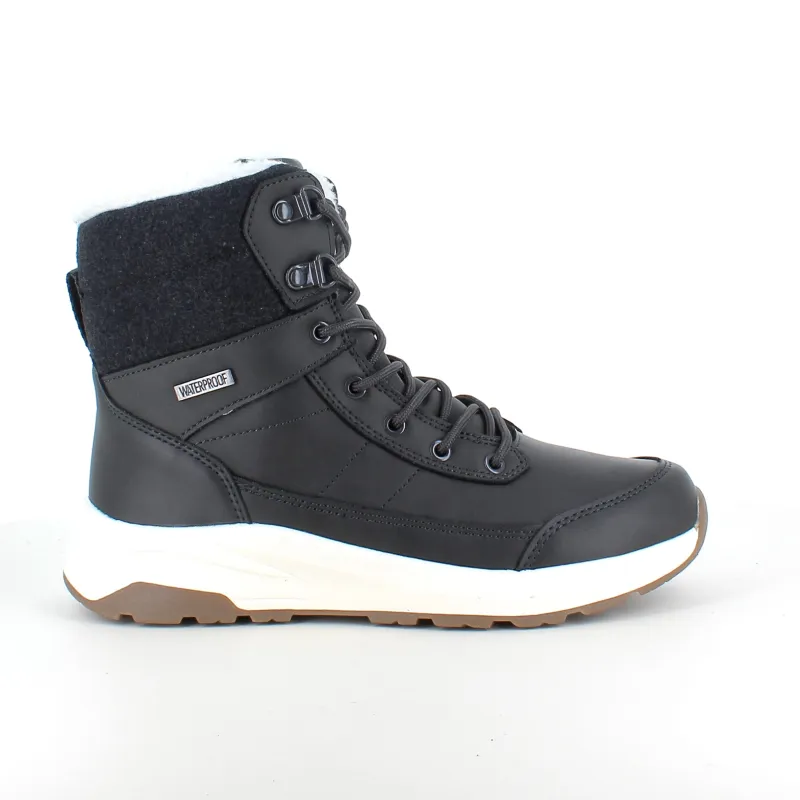 Whistler Billige Vinter Støvler|Vinterstøvler Damer*Vandtæt, sort vinterstøvle med fleece for