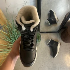 Whistler Billige Vinter Støvler|Vinterstøvler Damer*Vandtæt, sort vinterstøvle med fleece for