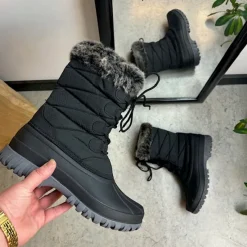 Sygeplejebutikken Billige Vinter Støvler|Vinterstøvler Damer*Vinterstøvle med vandtæt gummimembran nederst på støvlen