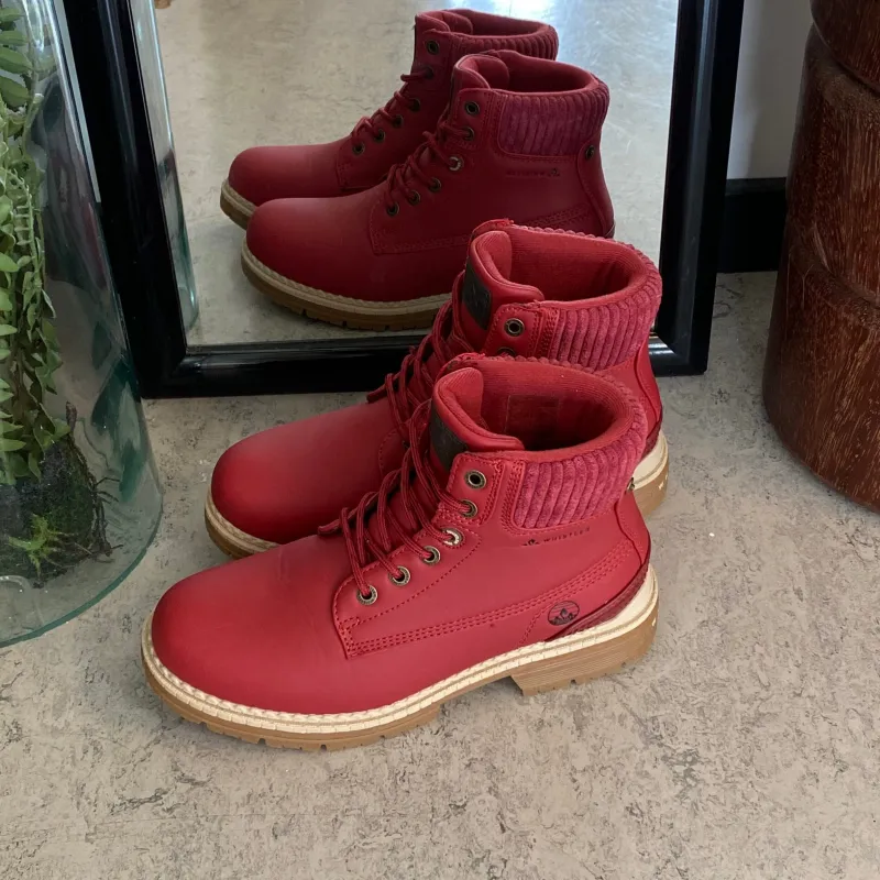 Whistler Vinterstøvler Damer|Billige Vinter Støvler*rød vinterstøvle med let foer og smarte detaljer