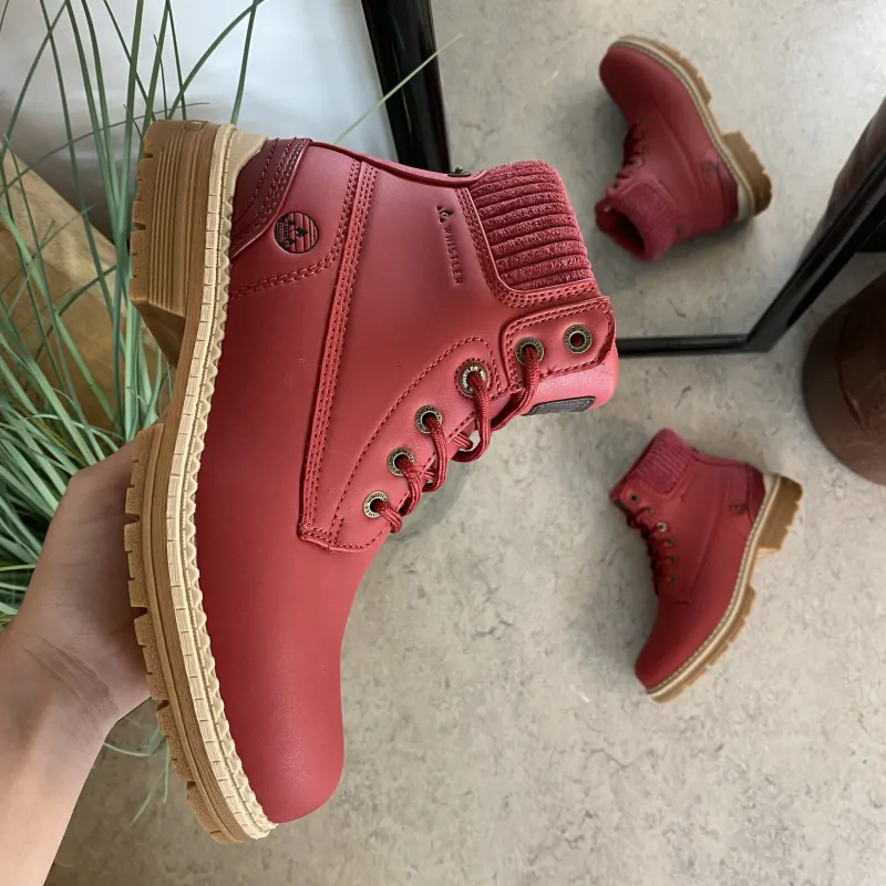 Whistler Vinterstøvler Damer|Billige Vinter Støvler*rød vinterstøvle med let foer og smarte detaljer