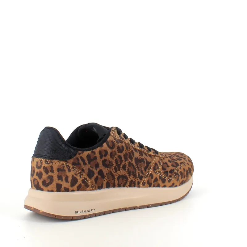 Woden Sommersko Dame|Overgangssko*ruskindssko med Leo print